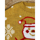 Vianočný dámsky sveter so snehuliakom žltý