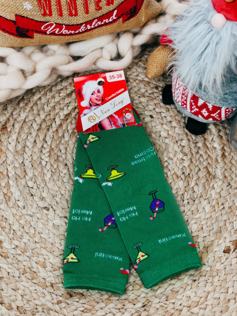 Vianočné zelené ponožky