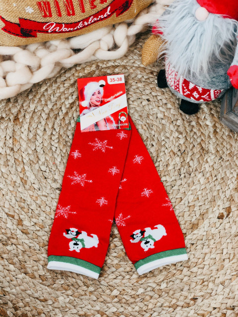 Vianočné červené ponožky