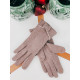 Dámske svetlo-hnedé rukavice s mašľou
