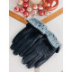 Čierne pánske rukavice s kožušinou Amar