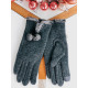 Dámske sivé rukavice s brmbolcami