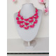 Dámsky ružový náhrdelník s kamienkami