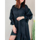 Dámske čierne košeľové šaty Luxomla