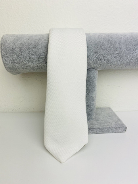 Pánska biela úzka kravata