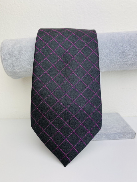 Pánska fialovo-čierna kravata