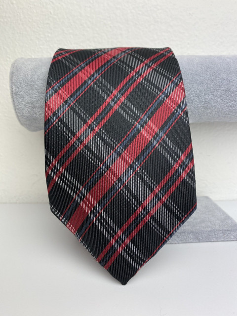 Pánska čierno-bordová kravata 2