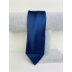 Pánska tmavá modrá saténová úzka kravata