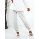 Biele elegantné nohavice s gombíkmi