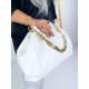 Biela kabelka so zlatou reťazou Dory