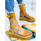 Dámske žlté sandálky na platforme