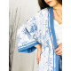 Dlhé modré kimono s opaskom Astra