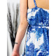 Dámske dlhé modré šaty Safari