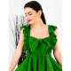Dámske zelené šaty s mašľou