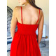 Krátke červené spoločenské šaty Merilla