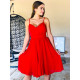 Krátke červené spoločenské šaty Merilla