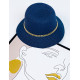 Modrý slamený klobúk s reťazou 