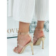 Exkluzívne zlaté transparentné sandále Meorla
