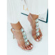 Exkluzívne strieborné transparentné sandále Meorla