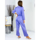 Dámsky fialový saténový komplet - saténové pyžamo