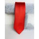 Pánska červená lesklá saténová úzka kravata