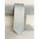 Pánska strieborno-sivá saténová úzka kravata