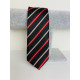 Pánska červeno-čierna saténová úzka kravata