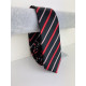 Pánska červeno-čierna saténová úzka kravata