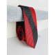 Pánska červeno-čierna úzka kravata