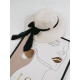 Dámsky biely slamený klobúk s mašľou Metta
