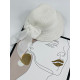 Dámsky biely slamený klobúk s mašľou Heruenna
