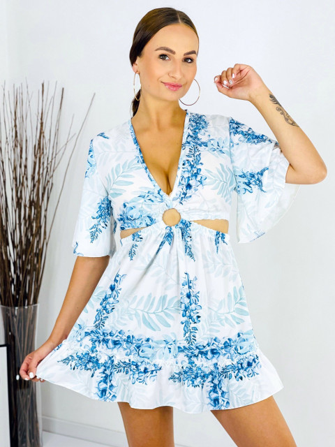 Dámske krátke modré letné šaty
