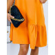 Dámske oranžové volánové šaty Auora