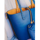 Dámska obojstranná žlto-modrá kabelka s kapsičkou