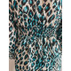 Dámske modré leopardie šaty s gombíkmi