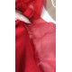 Dámske červené šaty s balonikovými rukávmi - KAZOVÉ