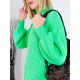 Dámske zelené svetrové rolákové šaty Astra