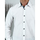 Pánska biela košeľa so vzorom a dlhým rukávom