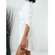 Dámske biele košeľové šaty s opaskom - KAZOVÉ