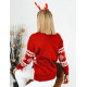 Dámsky červený vianočný sveter Santa Baby