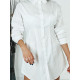 Dámske biele elastické košeľové šaty 