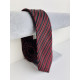 Pánska čierno-bordová saténová úzka kravata