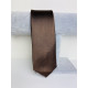 Pánska tmavá hnedá saténová úzka kravata