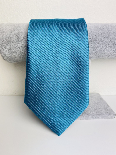 Pánska tyrkysová saténová kravata 