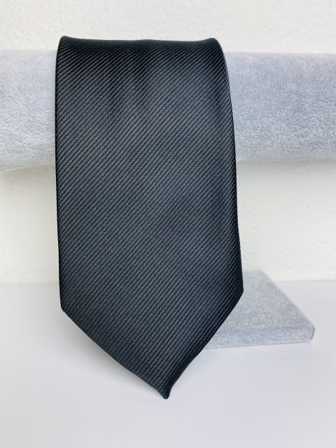 Pánska čierna saténová kravata 