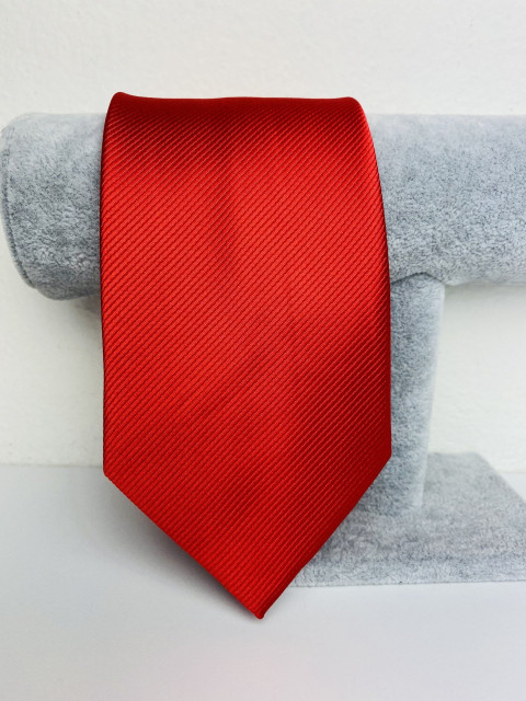 Pánska červená saténová kravata 