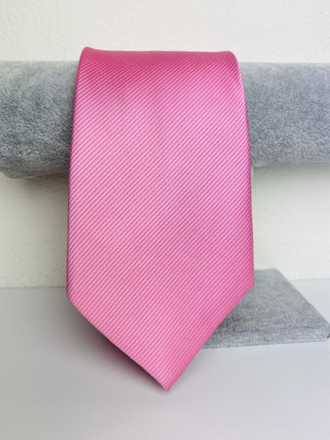 Pánska ružová saténová kravata 