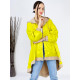 Dámska béžovo-žltá bunda/pršiplášť s kapucňou WANTED