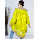Dámska béžovo-žltá bunda/pršiplášť s kapucňou WANTED