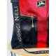 Dámska exkluzívna červeno-čierna kabelka s dvoma prednými vreckami CONCI NELI
